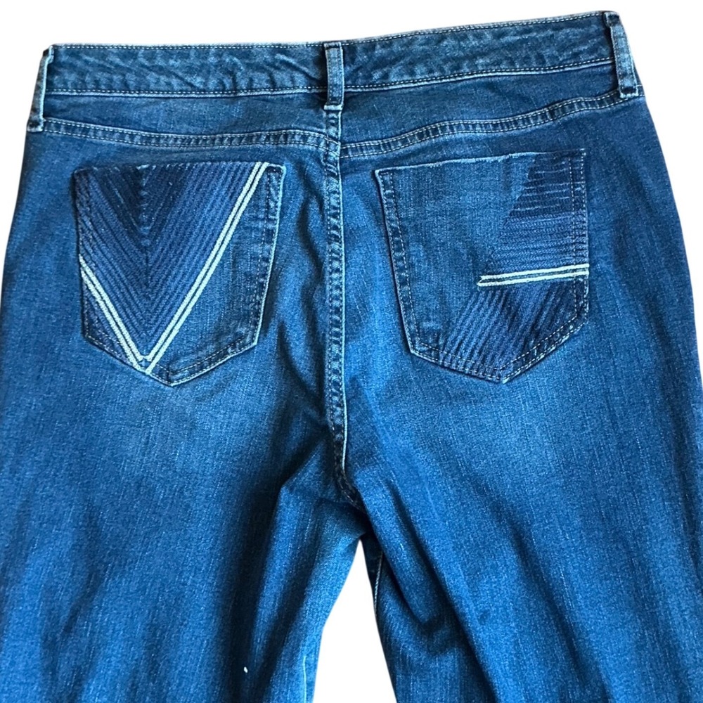 Vintage America Blues Womens 10/30 Vintage Bootcut Jeans Blue Embroidered Pocket
